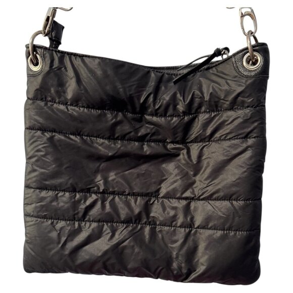 Sondra Roberts Nylon Quilted Multi Compartment Crossbody‎ Bag black/brown - Picture 3 of 6